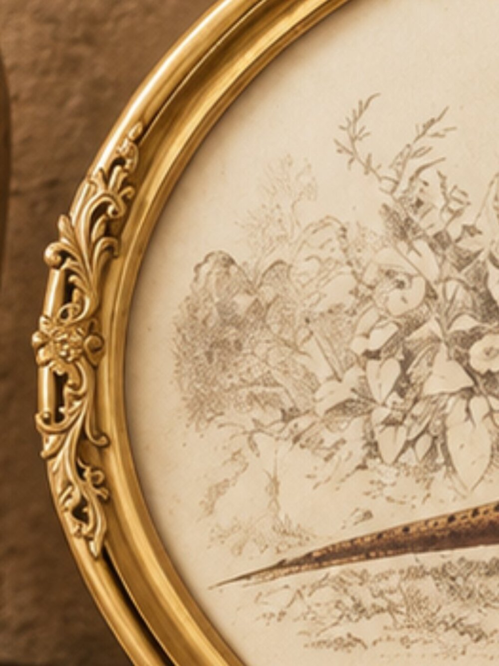 Vintage Oval Ornate Framed Pheasant Wall Art Print - Picture 4 of 8